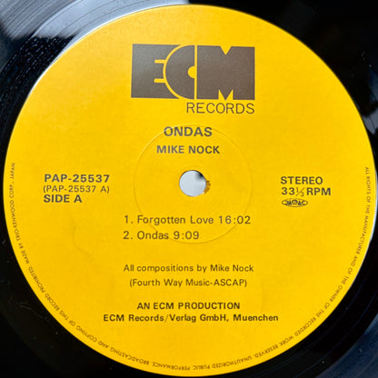 Mike Nock – Ondas - PAP-25537 ECM Japan Original LP