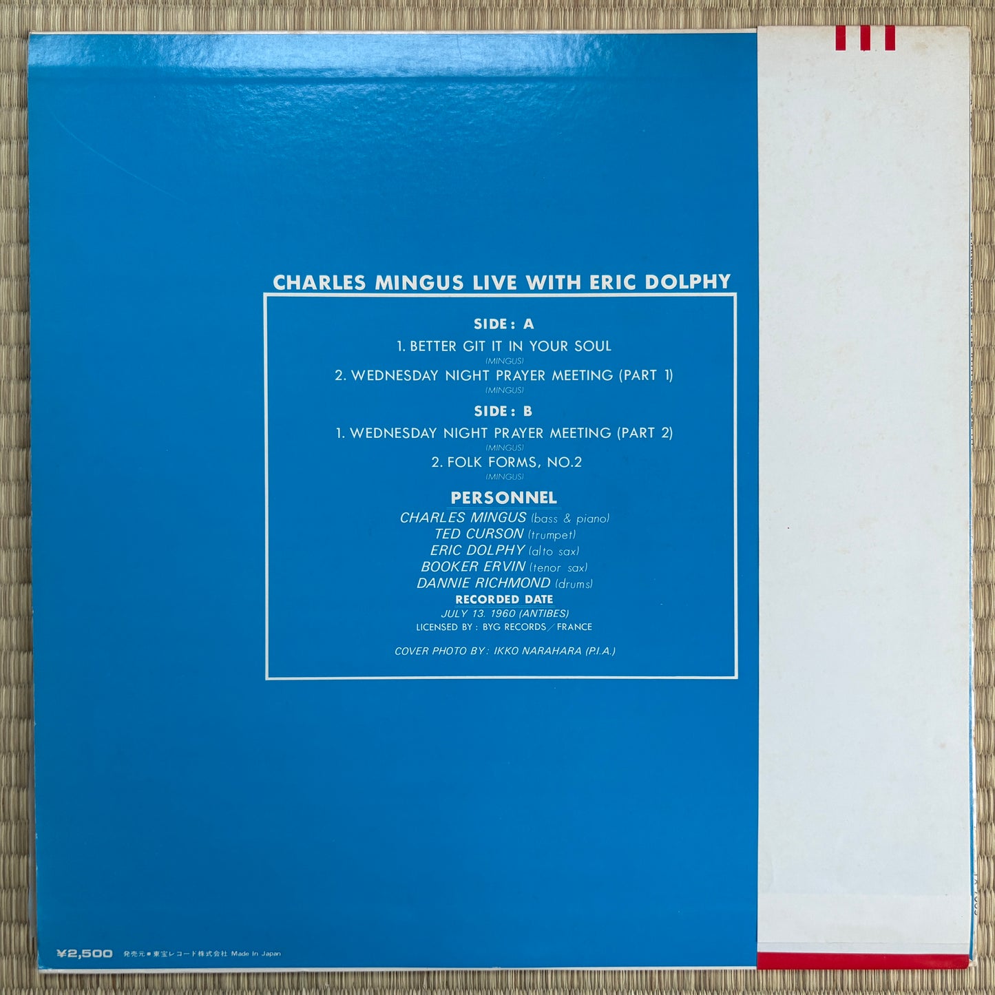 Charles Mingus, Eric Dolphy – Charles Mingus Live With Eric Dolphy / YX-7009 BYG Japan Original LP