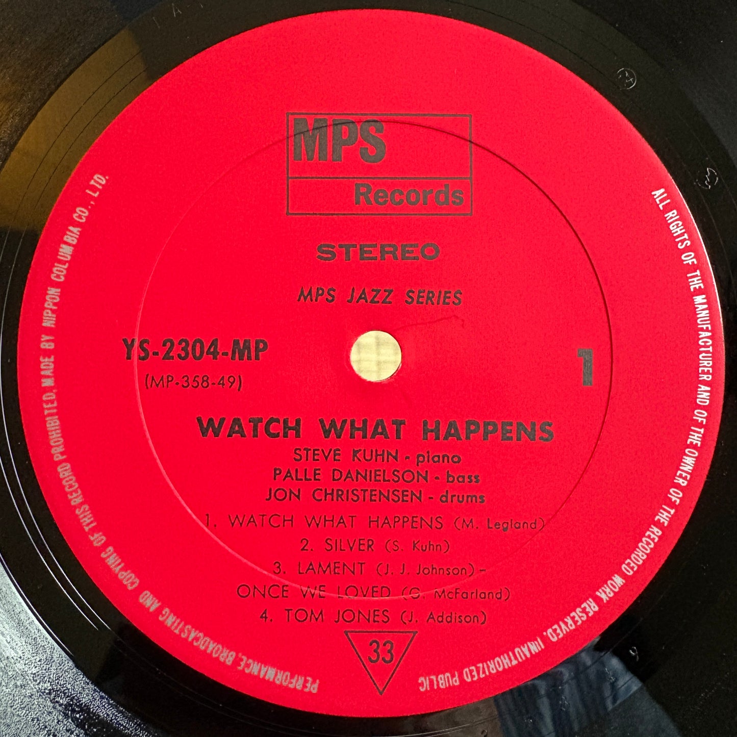 Steve Kuhn Trio – Watch What Happens! / YS-2304-MP MPS Japan LP