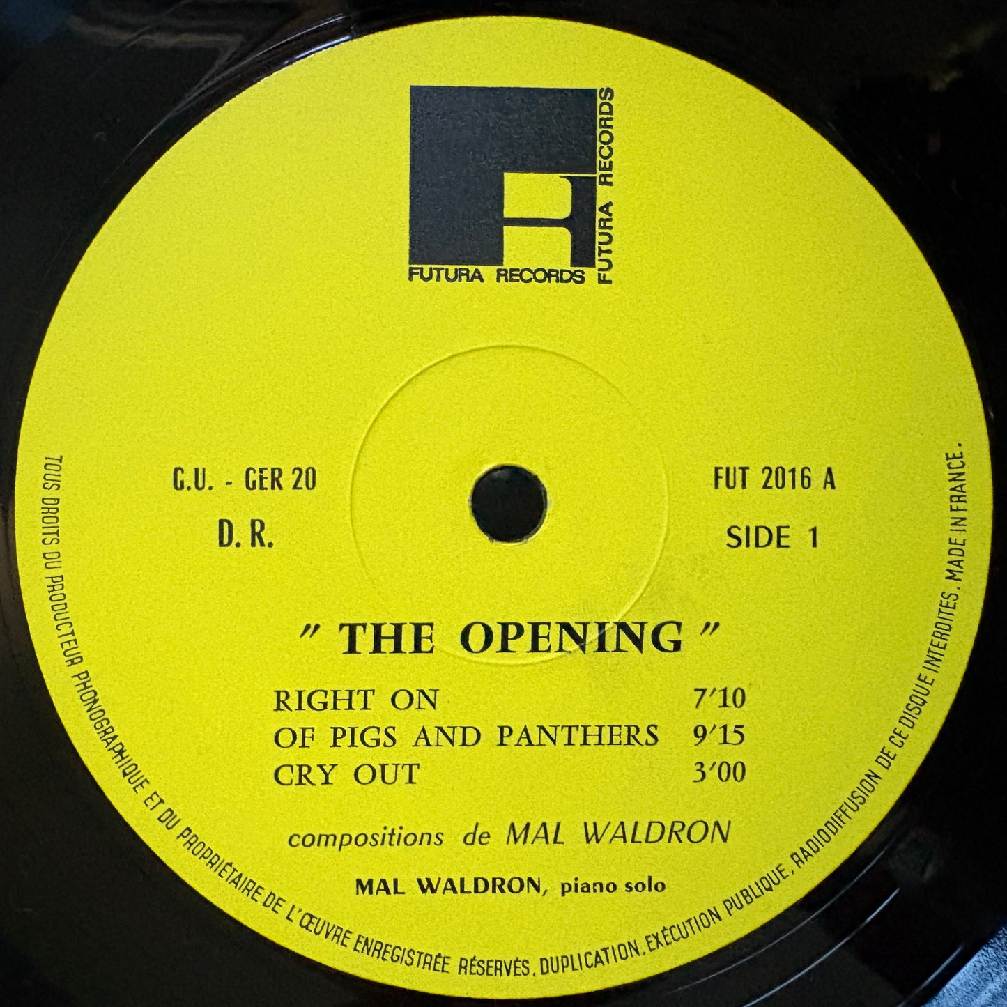 Mal Waldron – The Opening/ GER 20 Futura France Original LP