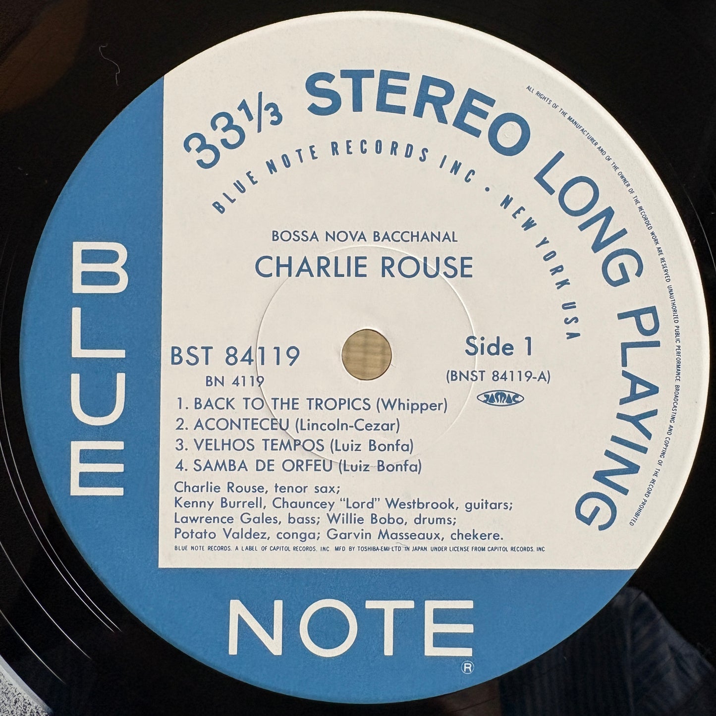 Charlie Rouse – Bossa Nova Bacchanal / BN 4119 Blue Note Japan LP