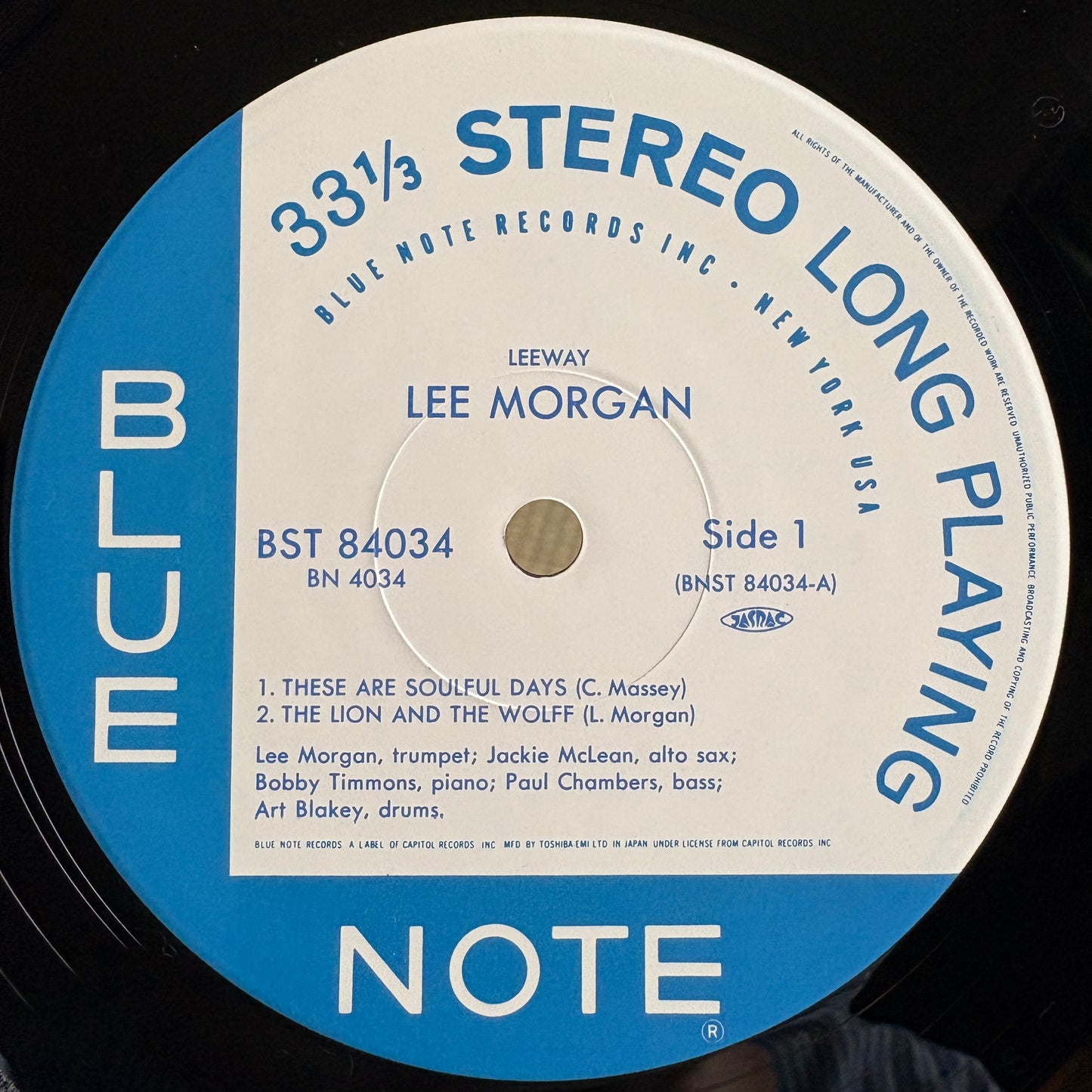 Lee Morgan – Leeway / BN 4034 Blue Note Japan LP