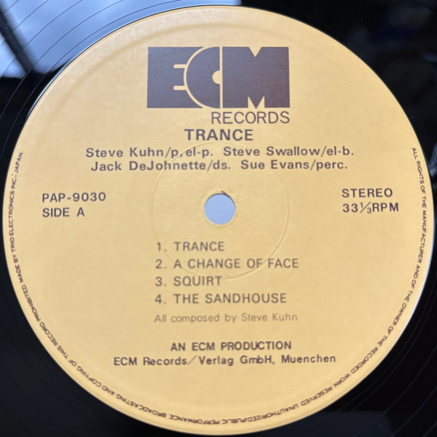 Steve Kuhn – Trance / PAP-9030 ECM Japan Original LP