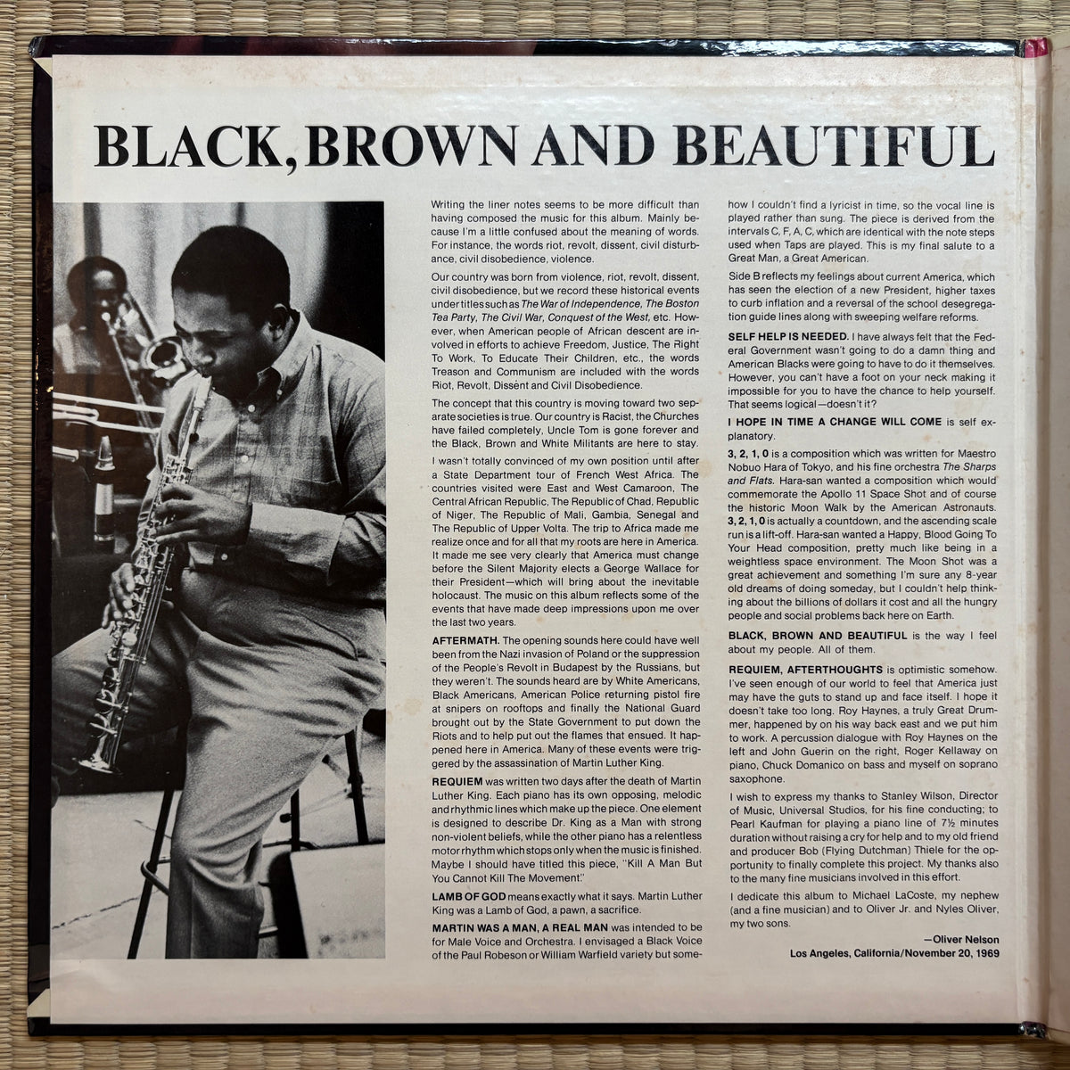 Oliver Nelson – Black, Brown And Beautiful / FDS-116 Flying Dutchman US Original LP