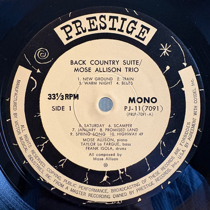 Mose Allison ‎– Back Country Suite For Piano, Bass And Drums / RANK 5068 Top Rank Original Japan LP