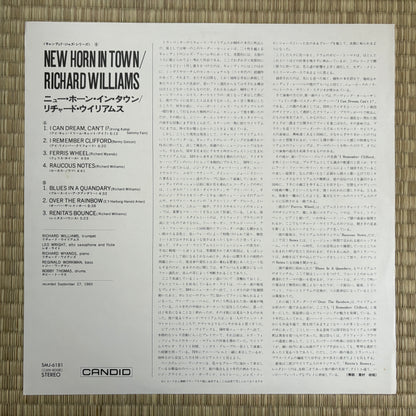 Richard Williams ‎– New Horn In Town / SMJ-6181 Candid Japan Promo LP