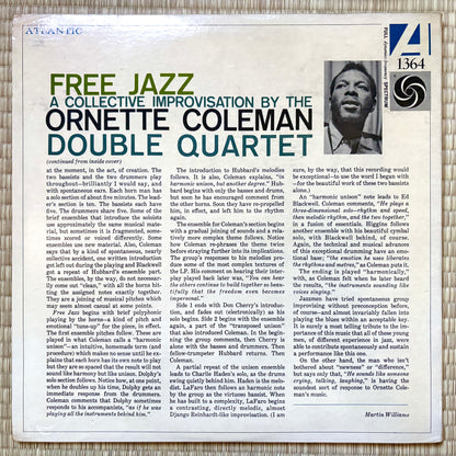 The Ornette Coleman Double Quartet – Free Jazz / SD 1364 Atlantic US LP