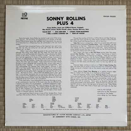 Sonny Rollins - Plus 4 / Rank-5025 Top Rank Japan Original LP