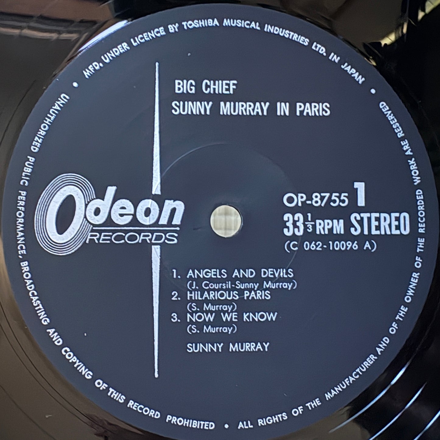 Sunny Murray – Big Chief - Sunny Murray In Paris / OP-8755 Odeon Japan Original LP
