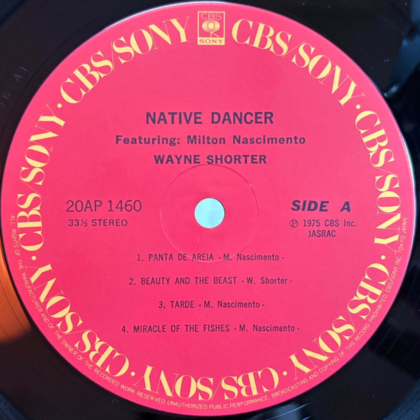 Wayne Shorter – Native Dancer / 20AP 1460 CBS/Sony Japan LP