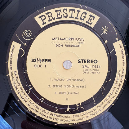 Don Friedman ‎– Metamorphosis / SMJ-7444 Japan Original LP