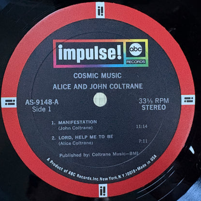John Coltrane, Alice Coltrane – Cosmic Music / AS-9148 Impulse! US LP