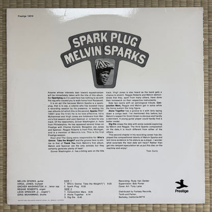Melvin Sparks – Spark Plug / PR-10016 Prestige US LP