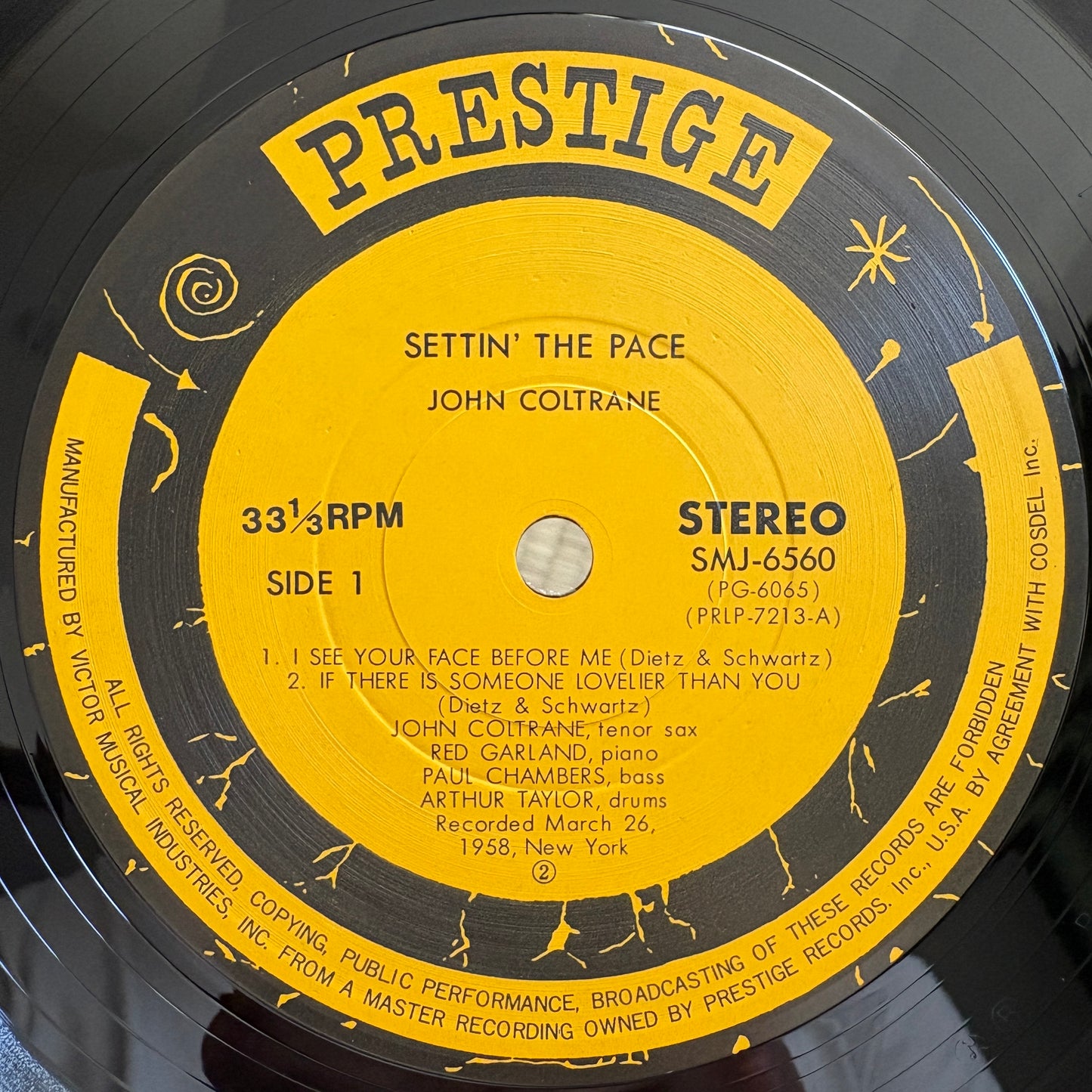 John Coltrane ‎– Settin' The Pace / SMJ-6560 Prestige Japan LP