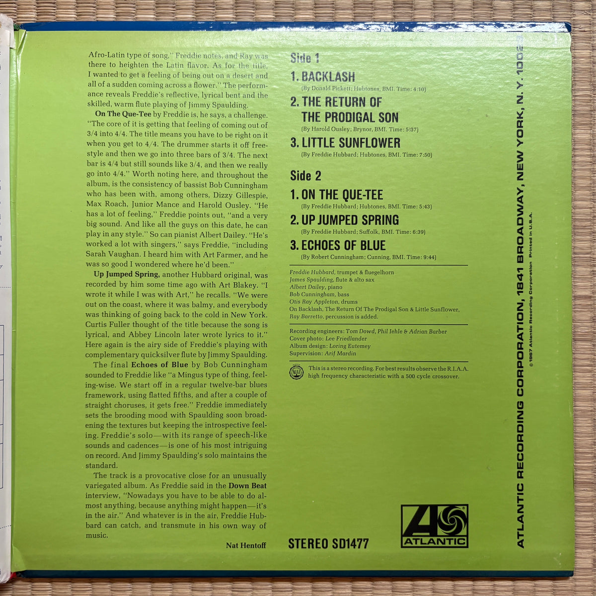 Freddie Hubbard – Backlash / SD 1477 Atlantic US LP