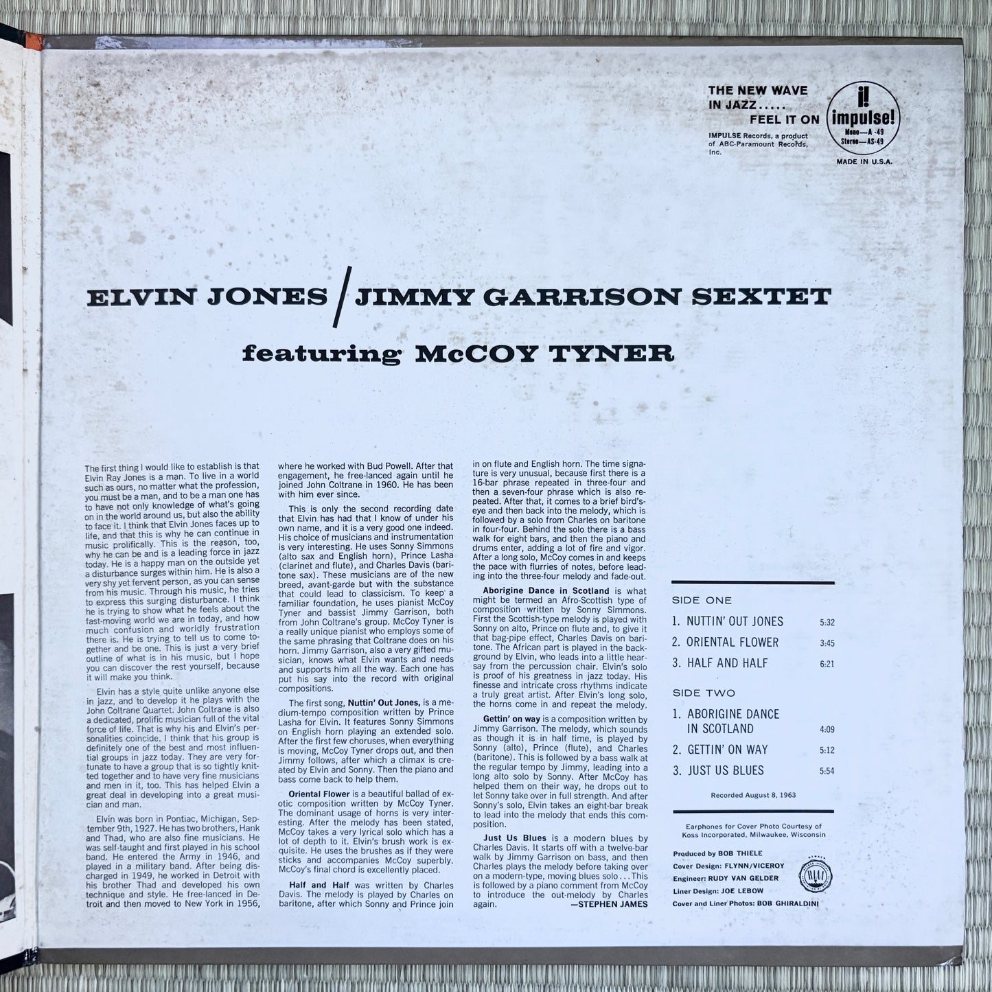 Elvin Jones/Jimmy Garrison Sextet – Illumination! / AS-49 Impulse! US Original LP