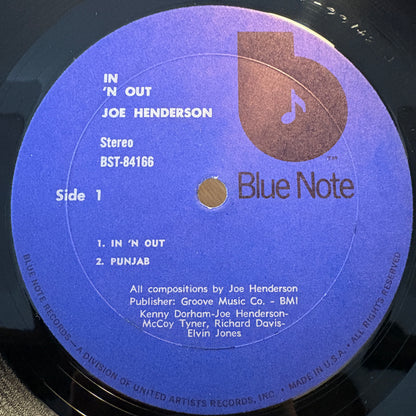 Joe Henderson – In 'N Out / BST-84166 Blue Note US LP