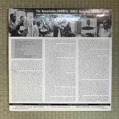Carmell Jones ‎– The Remarkable Carmell Jones / PJ-29 Pacific Jazz Original US LP