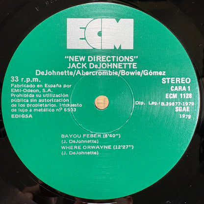 Jack DeJohnette – New Directions / ECM 1128 ECM Spain Original LP
