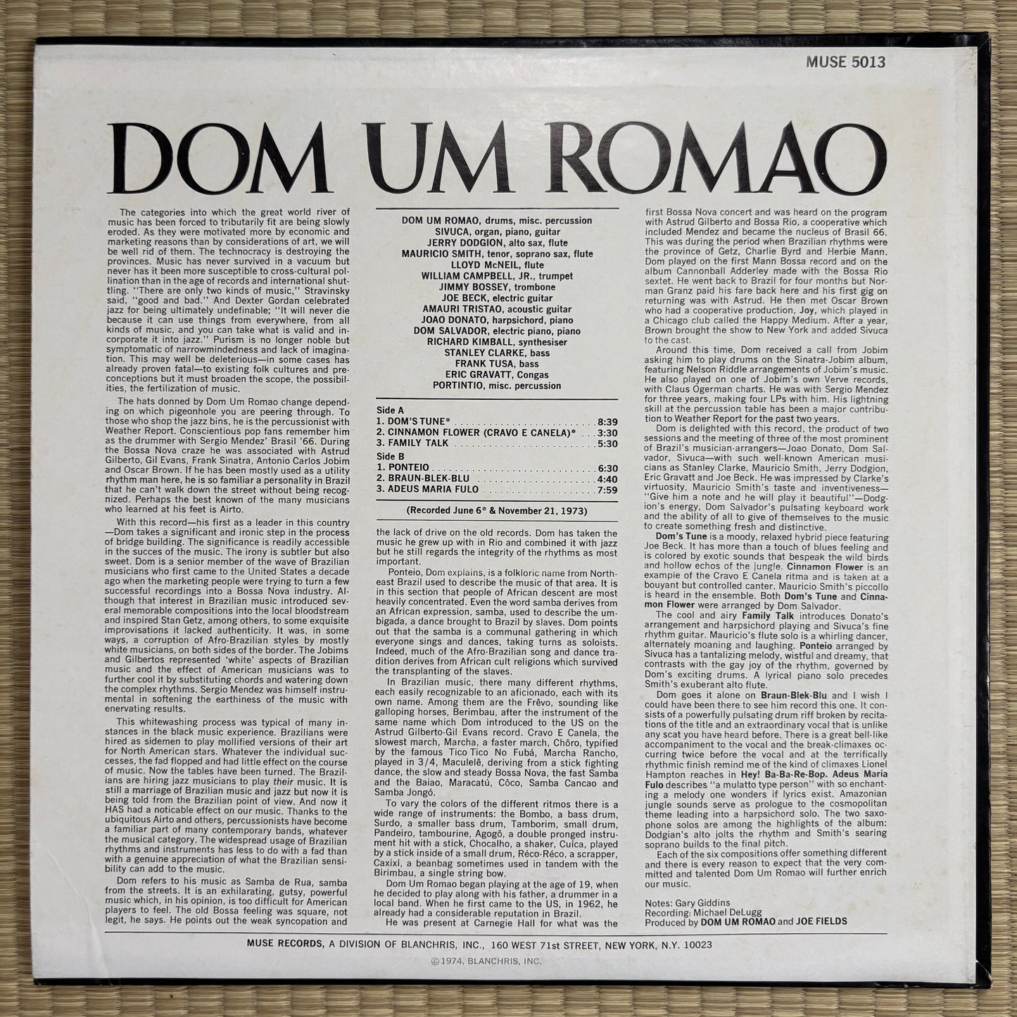 Dom Um Romao - S/T / MR 5013 Muse US Original LP