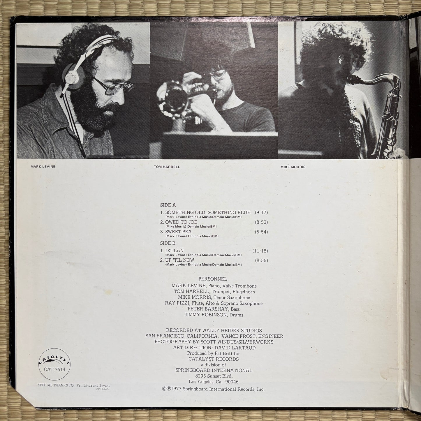 Mark Levine – Up 'Til Now / CAT-7614 Catalyst US Promo Original LP