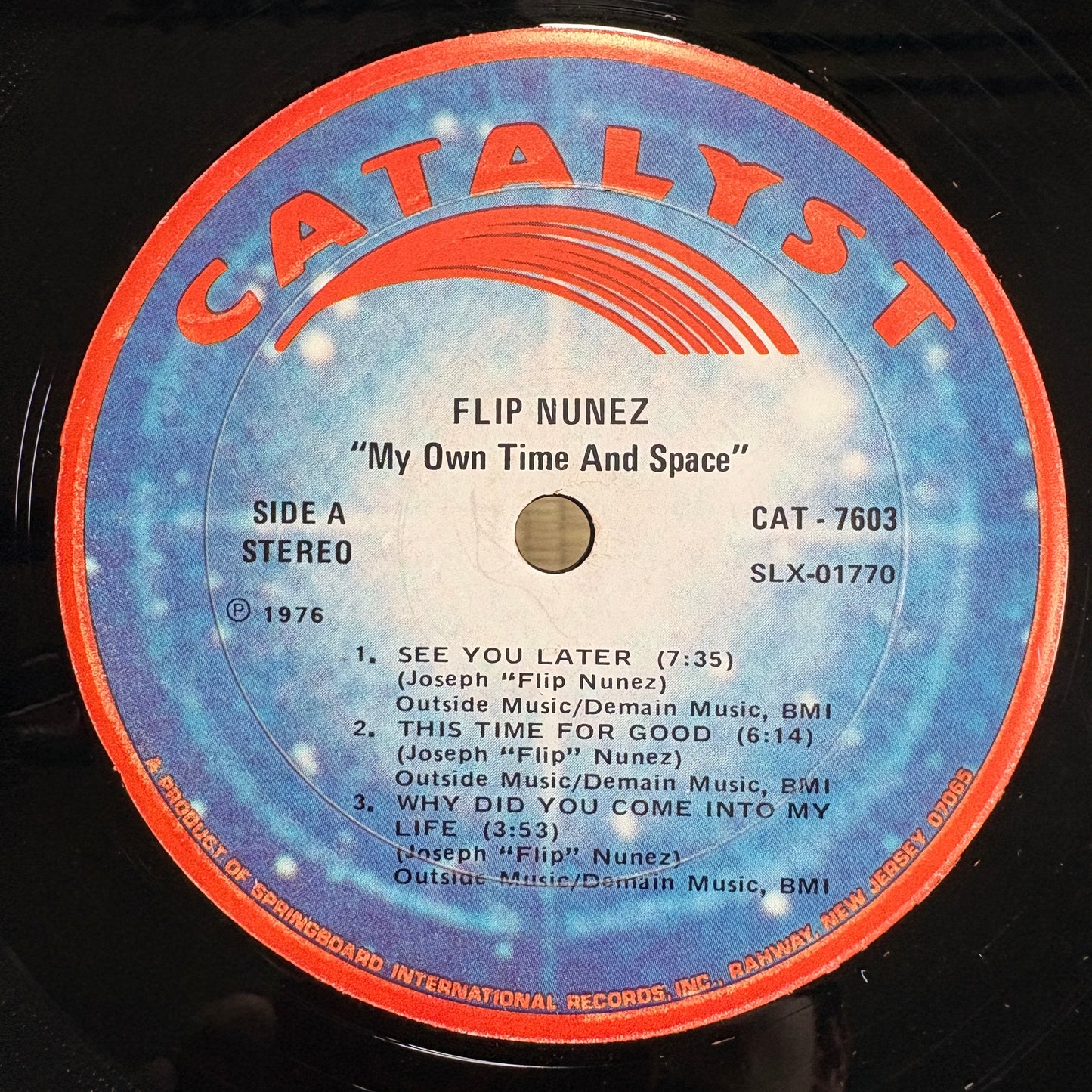 Flip Nuñez - My Own Time And Space / CAT-7603 Catalyst US Original Promo LP