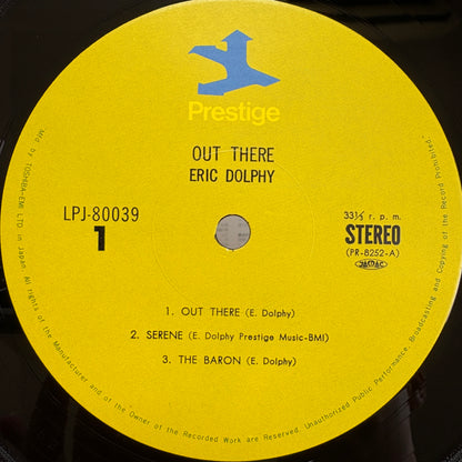 Eric Dolphy – Out There / LPJ-80039 Prestige Japan LP