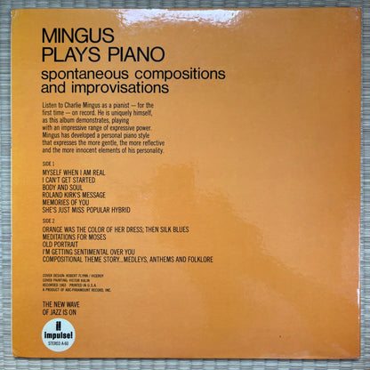 Charles Mingus - Mingus Plays Piano (Spontaneous Compositions And Improvisations) / AS-60 Impulse! US LP