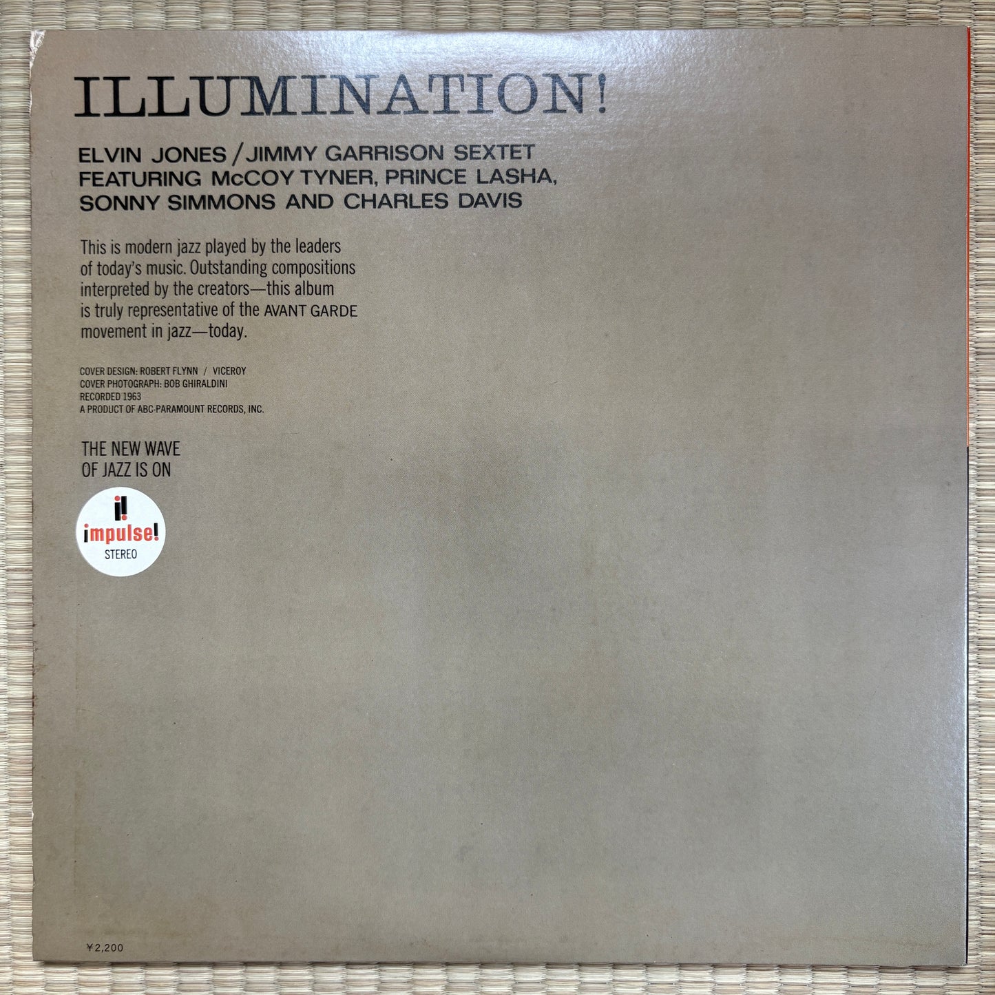 Elvin Jones/Jimmy Garrison Sextet – Illumination! / YP-8530-AI Impulse! Japan LP