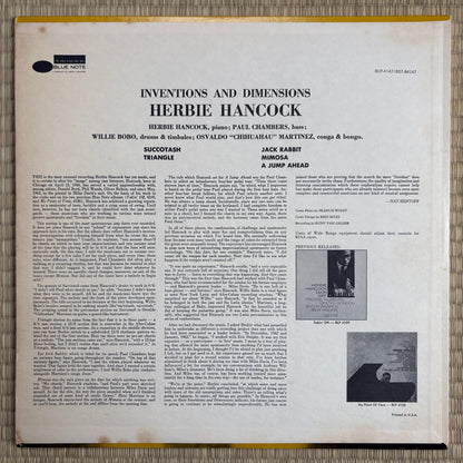 Herbie Hancock – Inventions And Dimensions / BST-84147 Blue US LP
