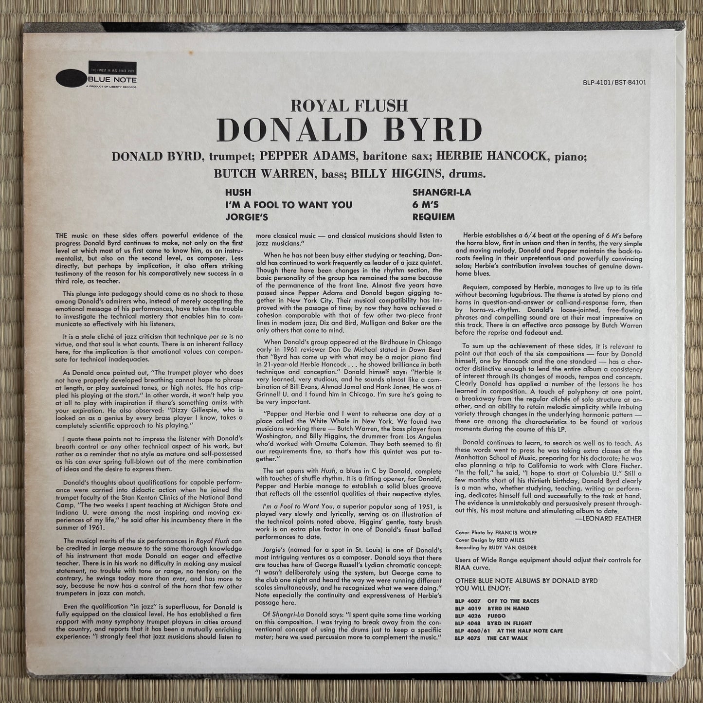 Donald Byrd – Royal Flush / BST-84101 Blue Note US LP