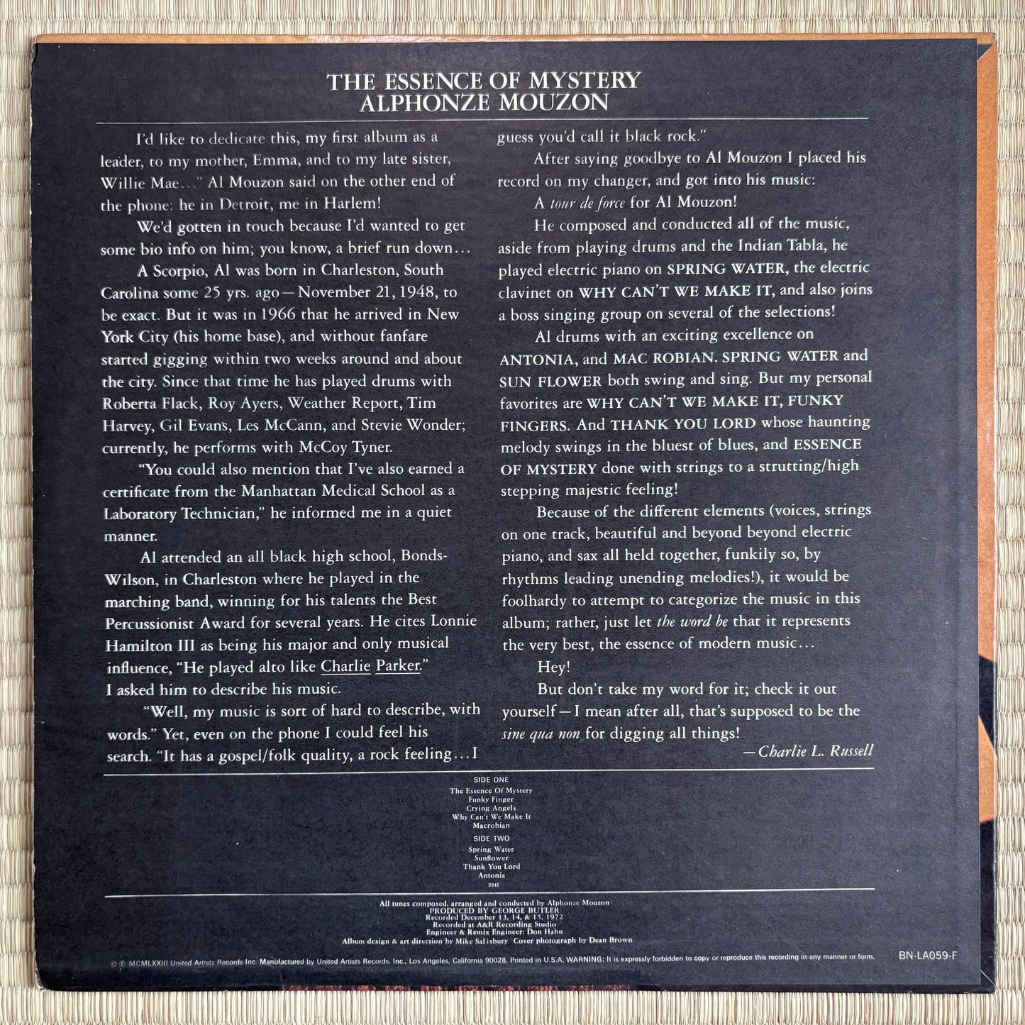 Alphonze Mouzon – The Essence Of Mystery / BN-LA059-F Blue Note US LP