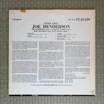 Joe Henderson ‎– Inner Urge / BST 84189 Original US LP