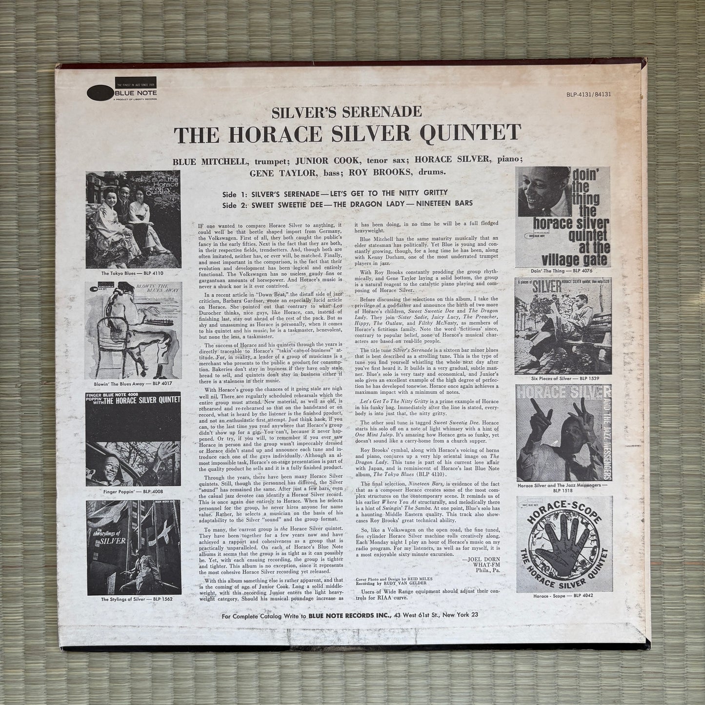 The Horace Silver Quintet ‎– Silver's Serenade / BST 84131 Blue Note US LP
