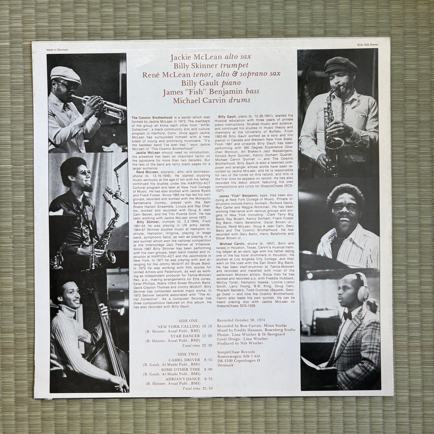 Jackie McLean & The Cosmic Brotherhood ‎– New York Calling / SCS-1023 Dutch LP