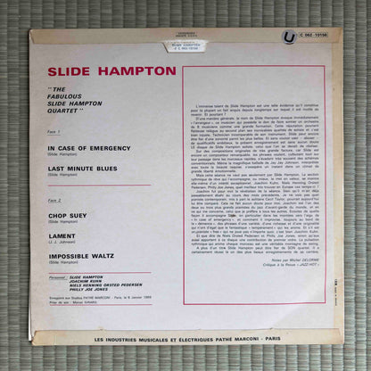 Slide Hampton ‎– The Fabulous Slide Hampton Quartet / 2C062-10.156 Pathé France LP