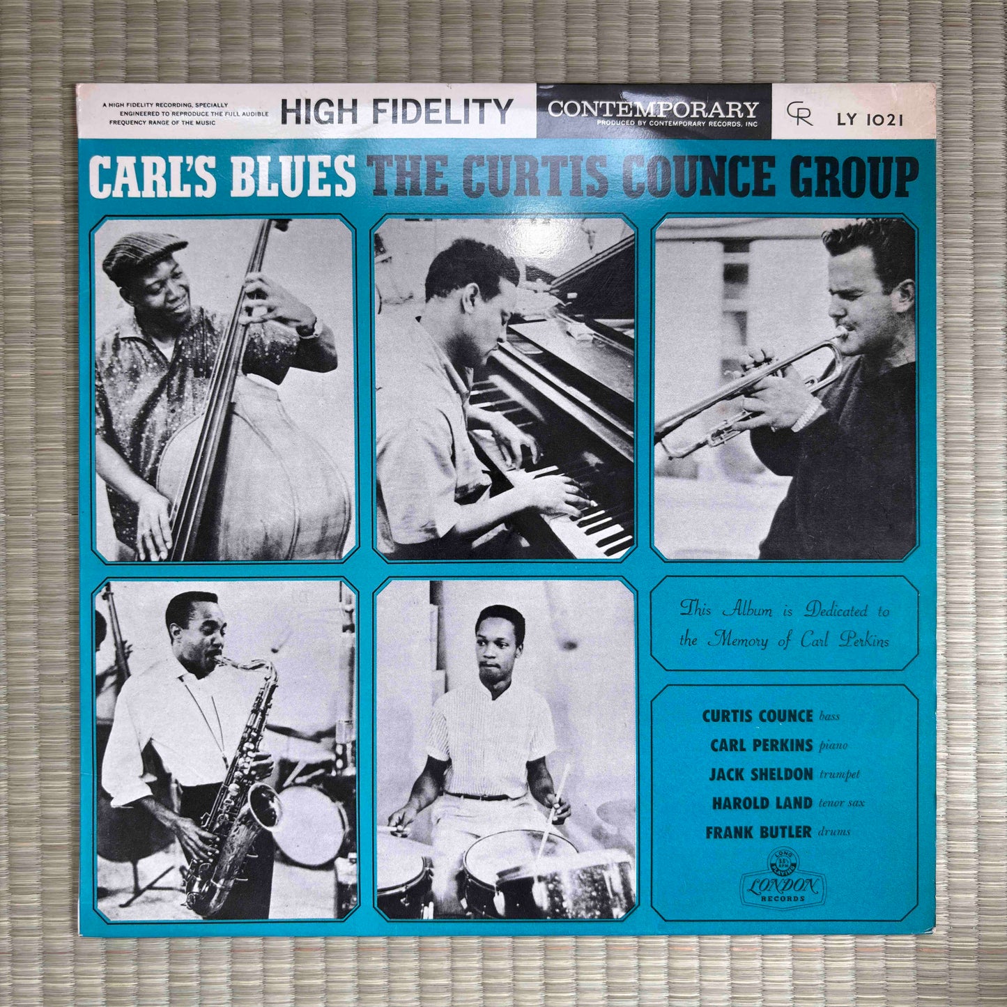 The Curtis Counce Group ‎– Carl's Blues / LY 1021 Contemporary Original Japan LP