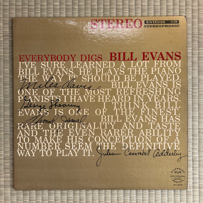 Bill Evans Trio – Everybody Digs Bill Evans / RLP 1129 Riverside US Original LP