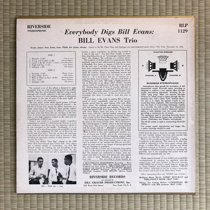 Bill Evans Trio – Everybody Digs Bill Evans / RLP 1129 Riverside US Original LP