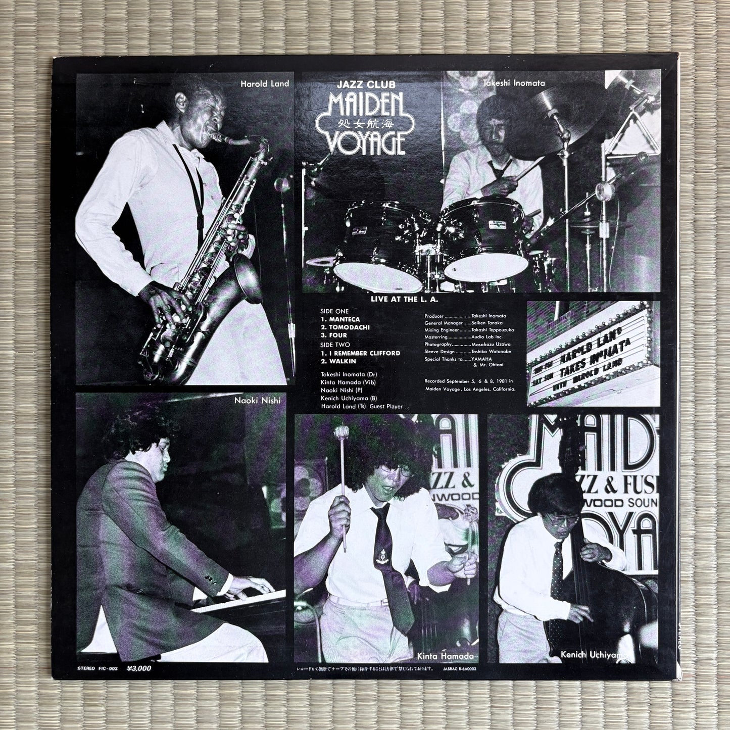 Force & Harold Land – Live At The L.A. / FIC-002 Fic Japan Original LP