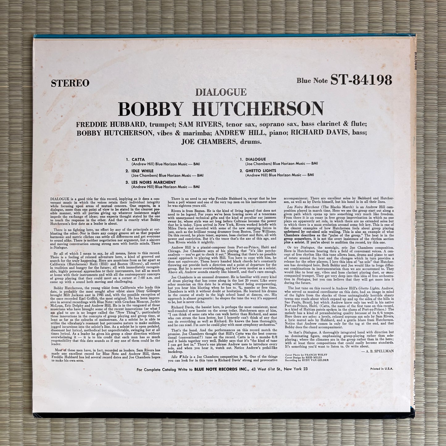 Bobby Hutcherson – Dialogue / BST-84198 Blue Note US LP
