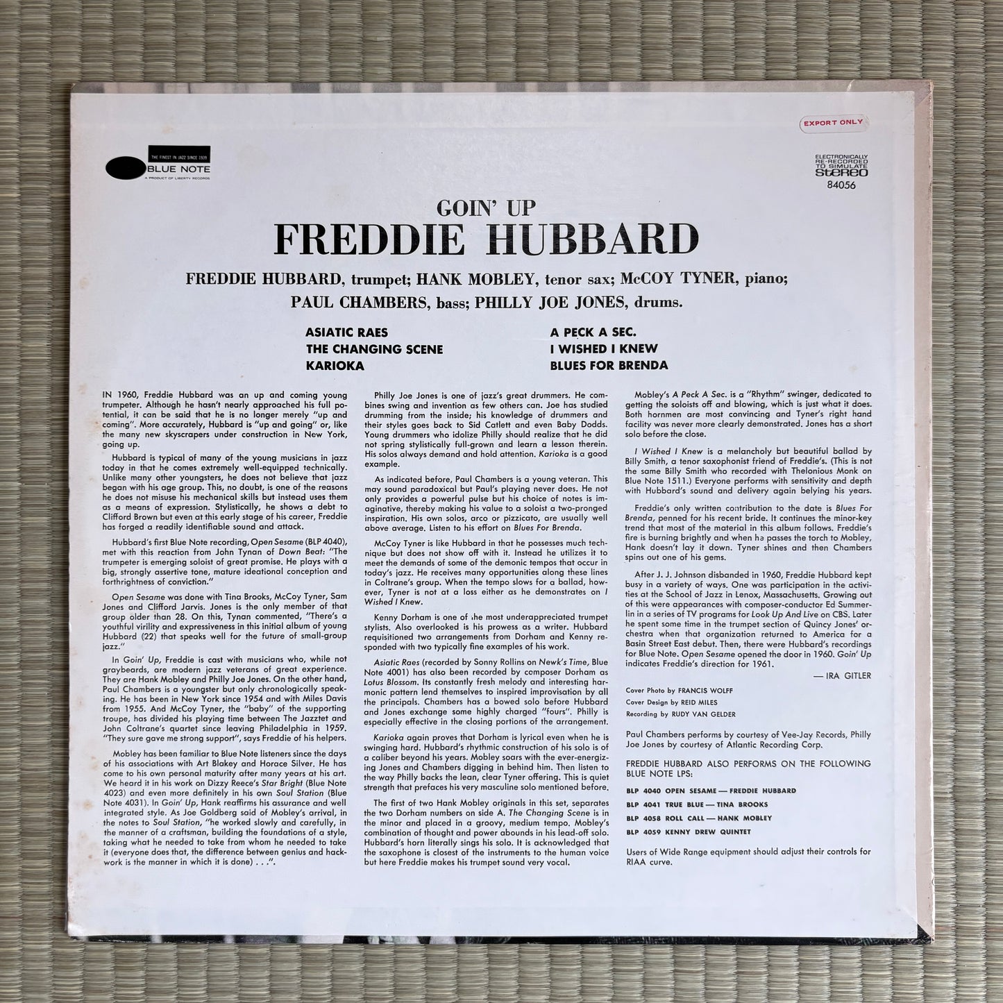 Freddie Hubbard – Goin' Up / BST-84056 Blue Note US LP