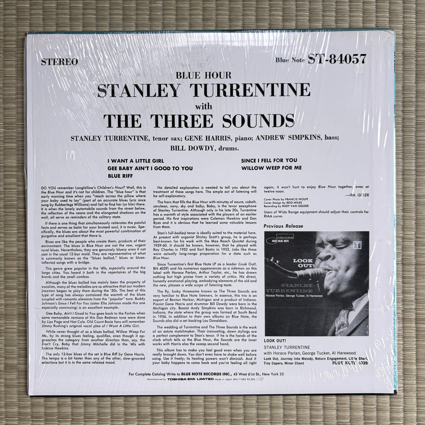 Stanley Turrentine With The Three Sounds - Blue Hour / BNJ 71085 Blue Note Japan LP