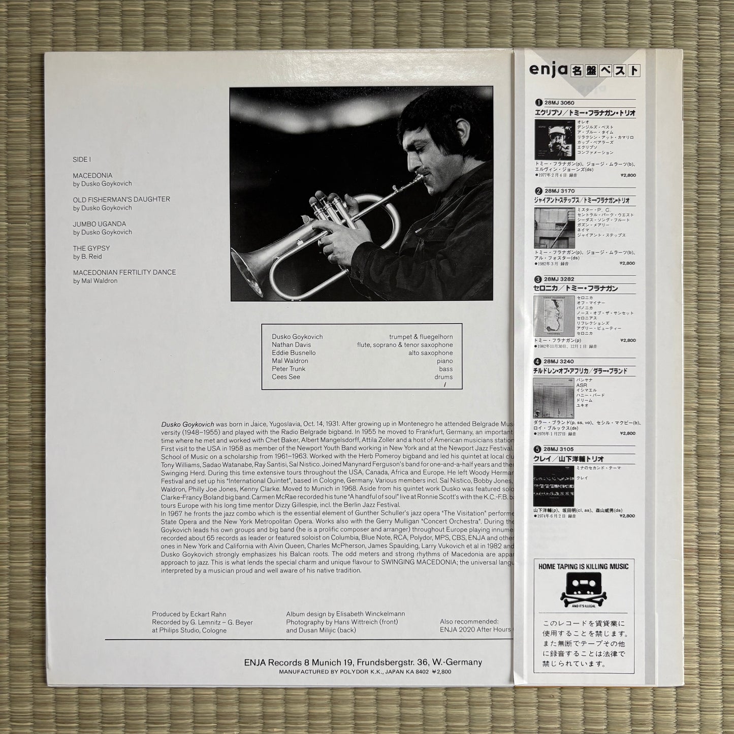 Dusko Goykovich - Swinging Macedonia / 28MJ 3359 Enja Japan LP