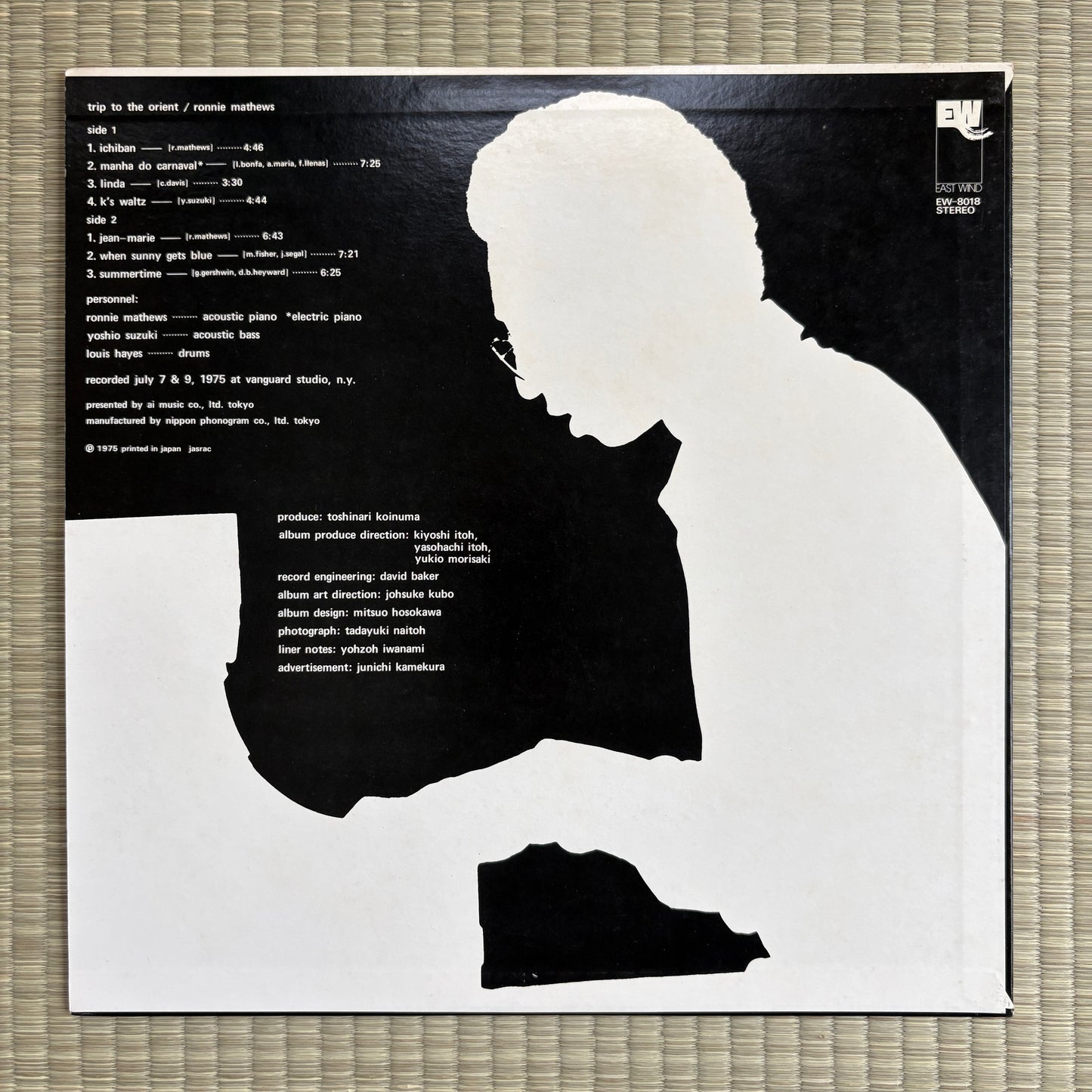 Ronnie Mathews - Trip To The Orient / EW-8018 East Wind Japan Original LP