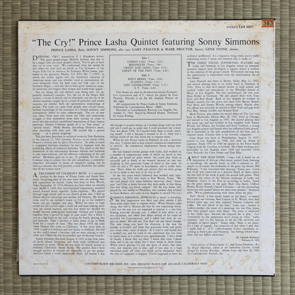Prince Lasha Quintet - The Cry! / LAX 3027 Contemporary Japan LP