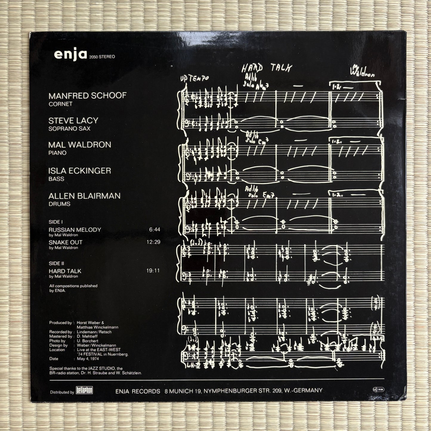 Mal Waldron Quintet – Hard Talk / 2050 Enja German Original LP