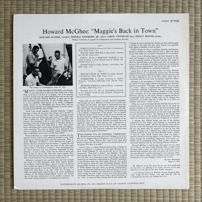Howard McGhee – Maggie's Back In Town!! / S7596 Contemporary US LP