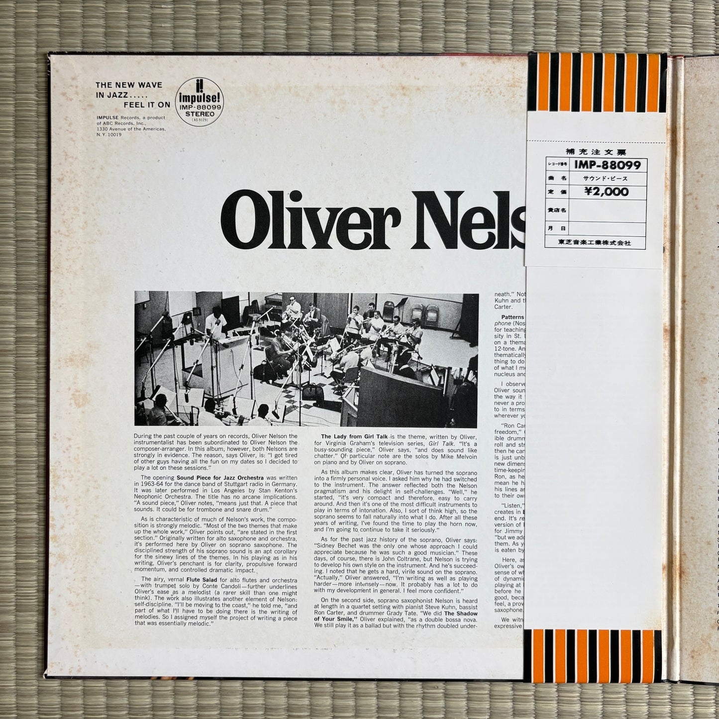 Oliver Nelson – Sound Pieces / IMP-88099 Impulse! Japan Promo LP