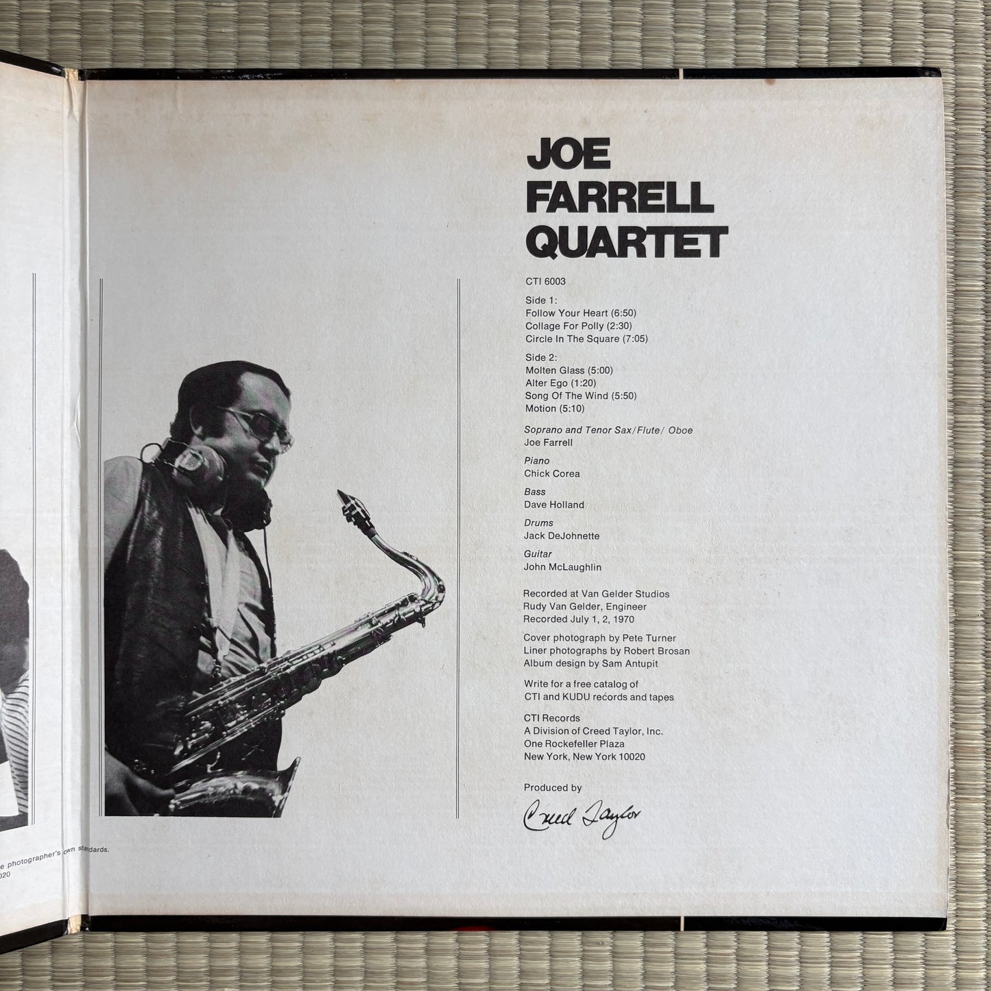 Joe Farrell Quartet - S/T / CTI 6003 CTI US LP